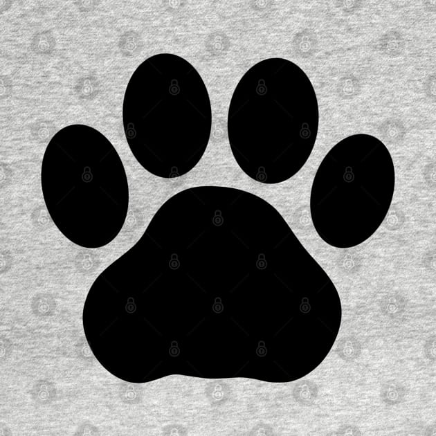 Cat paw print BLACK by rocksandcolors